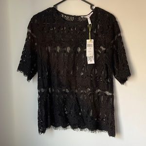 BCBGeneration sheer lace top